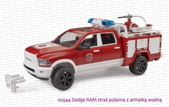 02544 BRUDER Dodge RAM 2500 straż pożarna z armatką wodną