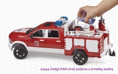 02544 BRUDER Dodge RAM 2500 straż pożarna z armatką wodną