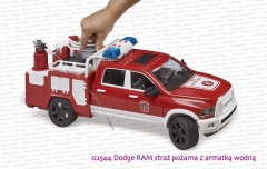 02544 BRUDER Dodge RAM 2500 straż pożarna z armatką wodną