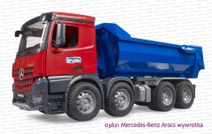 03621 BRUDER Mercedes Benz Arocs wywrotka czerwono-niebieska
