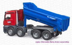 03621 BRUDER Mercedes Benz Arocs wywrotka czerwono-niebieska