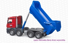 03621 BRUDER Mercedes Benz Arocs wywrotka czerwono-niebieska
