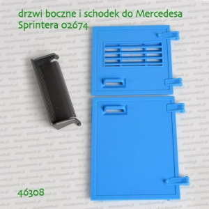 46308 BRUDER Drzwi boczne dwuczłonowe i schodek do Mercedesa Sprintera 02674