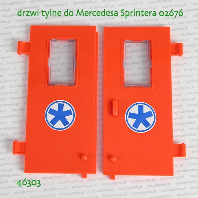 46303 BRUDER Drzwi tylne dwuczęściowe do Mercedesa Sprintera 02676
