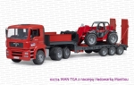 02774 BRUDER MAN TGA z naczepą i ładowarką teleskopową Manitou MLT 633