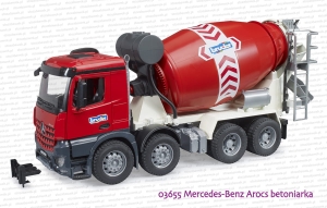 03655 BRUDER Mercedes-Benz Arocs betoniarka czerwona