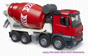 03655 BRUDER Mercedes-Benz Arocs betoniarka czerwona