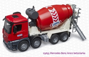 03655 BRUDER Mercedes-Benz Arocs betoniarka czerwona