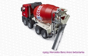 03655 BRUDER Mercedes-Benz Arocs betoniarka czerwona