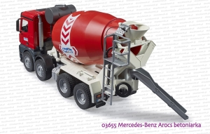 03655 BRUDER Mercedes-Benz Arocs betoniarka czerwona