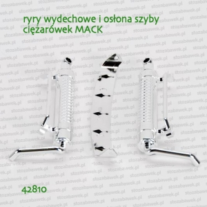 42810 BRUDER Rury wydechowe i osłona szyby ciężarówek MACK