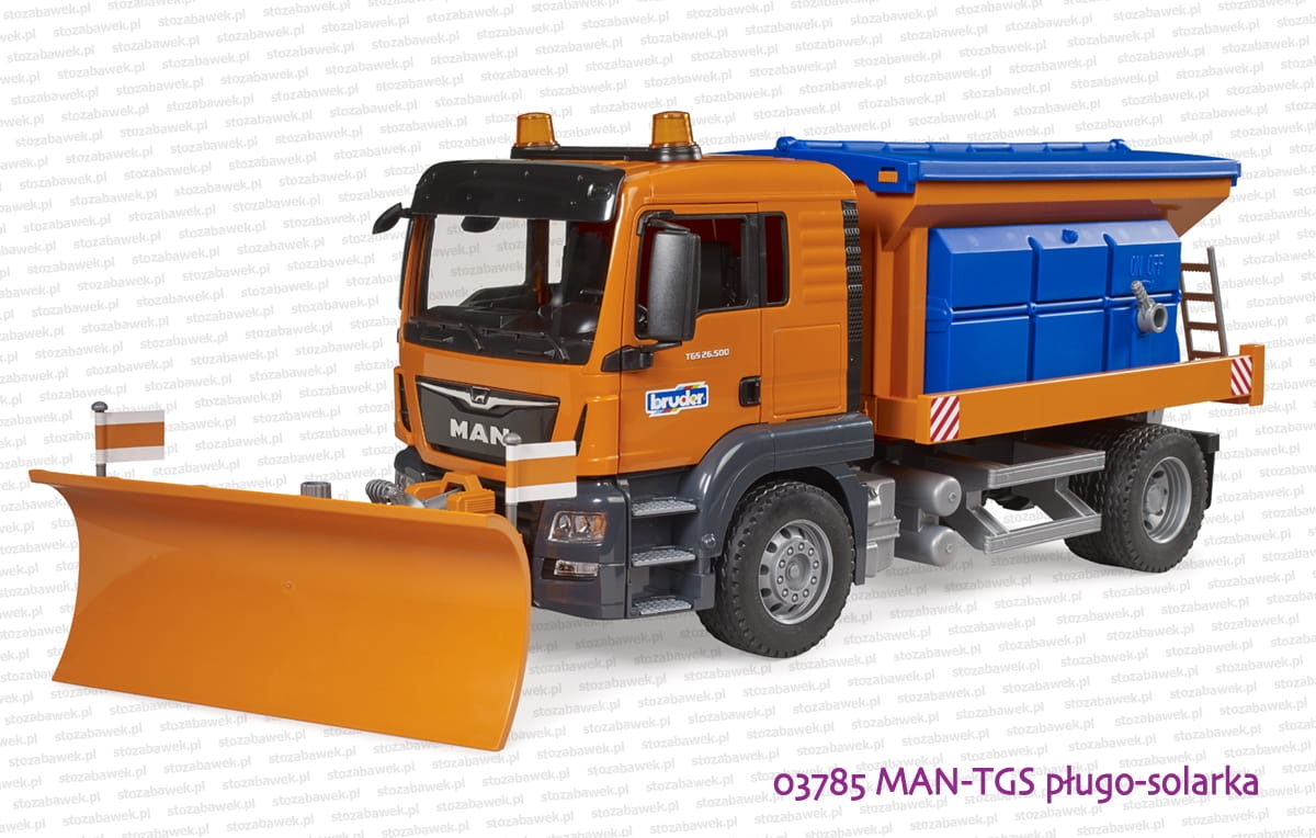 03785 BRUDER MAN TGS pługo-solarka