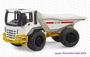 03420 BRUDER Wywrotka kołowa biało-żółta