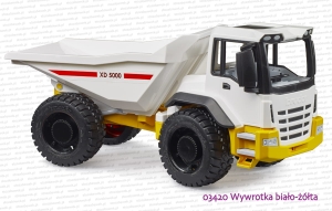 03420 BRUDER Wywrotka kołowa biało-żółta