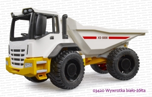 03420 BRUDER Wywrotka kołowa biało-żółta