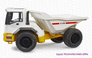 03420 BRUDER Wywrotka kołowa biało-żółta