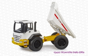 03420 BRUDER Wywrotka kołowa biało-żółta