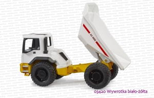 03420 BRUDER Wywrotka kołowa biało-żółta