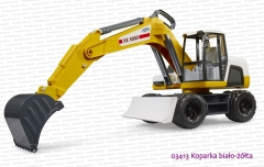 03413 BRUDER Koparka kołowa biało-żółta