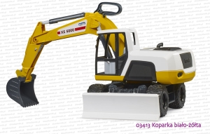 03413 BRUDER Koparka kołowa biało-żółta
