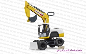 03413 BRUDER Koparka kołowa biało-żółta