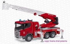 03591 BRUDER Scania Super 560R straż pożarna z pompą i sygnalizacją