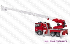 03591 BRUDER Scania Super 560R straż pożarna z pompą i sygnalizacją