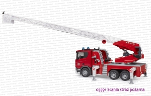 03591 BRUDER Scania Super 560R straż pożarna z pompą i sygnalizacją