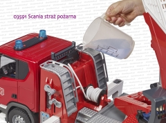 03591 BRUDER Scania Super 560R straż pożarna z pompą i sygnalizacją - sposób nalewania wody
