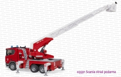 03591 BRUDER Scania Super 560R straż pożarna z pompą i sygnalizacją