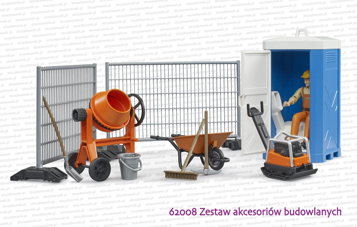 62008 BRUDER Zestaw akcesoriów budowlanych do prac drogowych