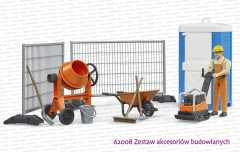 62008 BRUDER Zestaw akcesoriów budowlanych do prac drogowych