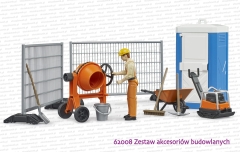 62008 BRUDER Zestaw akcesoriów budowlanych do prac drogowych