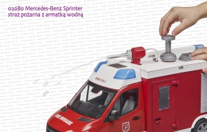 02680 BRUDER Mercedes-Benz Sprinter straż pożarna z armatką wodną - pompa do polewania wodą