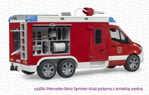 02680 BRUDER Mercedes-Benz Sprinter straż pożarna z armatką wodną
