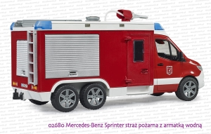 02680 BRUDER Mercedes-Benz Sprinter straż pożarna z armatką wodną