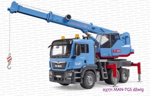03771 BRUDER MAN TGS dźwig niebieski