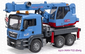 03771 BRUDER MAN TGS dźwig niebieski