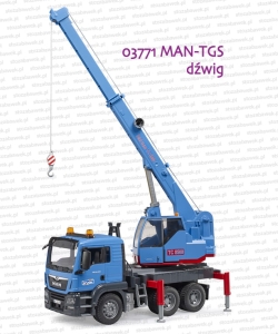 03771 BRUDER MAN TGS dźwig niebieski