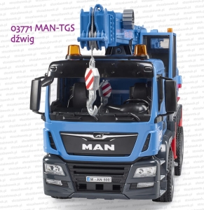 03771 BRUDER MAN TGS dźwig niebieski