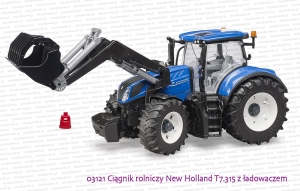 03121 BRUDER Ciągnik rolniczy New Holland T7.315 z ładowaczem czołowym