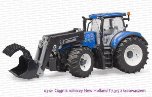 03121 BRUDER Ciągnik rolniczy New Holland T7.315 z ładowaczem czołowym