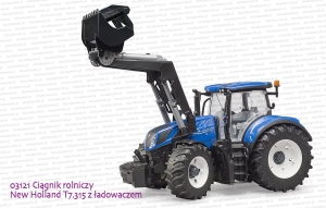 03121 BRUDER Ciągnik rolniczy New Holland T7.315 z ładowaczem czołowym