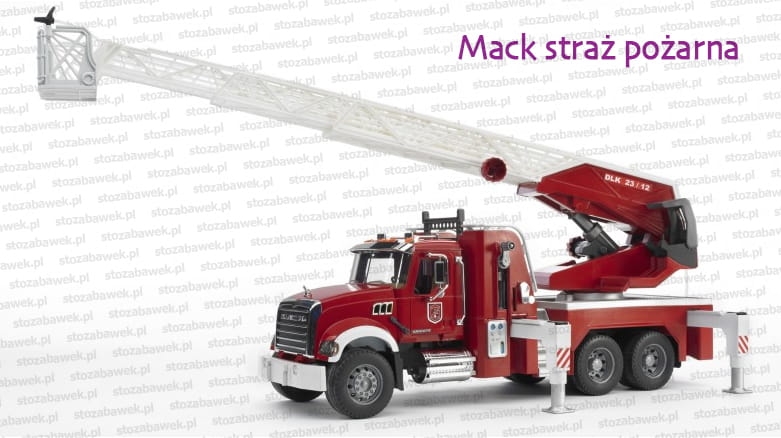 02821 BRUDER MACK straż pożarna z pompą wodną i modułem dźwiękowym