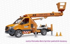 02679 BRUDER Mercedes-Benz Sprinter podnośnik koszowy z modułem dźwiękowym
