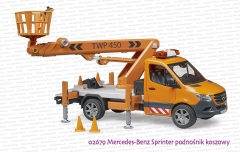 02679 BRUDER Mercedes-Benz Sprinter podnośnik koszowy z modułem dźwiękowym