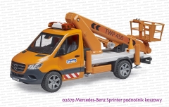 02679 BRUDER Mercedes-Benz Sprinter podnośnik koszowy z modułem dźwiękowym