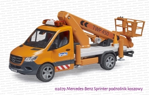 02679 BRUDER Mercedes-Benz Sprinter podnośnik koszowy z modułem dźwiękowym