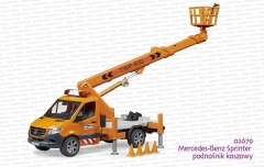 02679 BRUDER Mercedes-Benz Sprinter podnośnik koszowy z modułem dźwiękowym