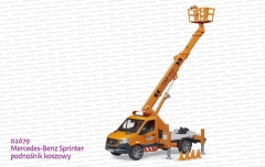 02679 BRUDER Mercedes-Benz Sprinter podnośnik koszowy z modułem dźwiękowym